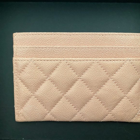 Pink Chanel Boy Card Holder Caviar Quilted - Picture 3 of 5